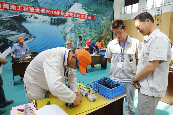 白鹤滩工程建设者2018年职业手艺交锋活动圆满竣事 